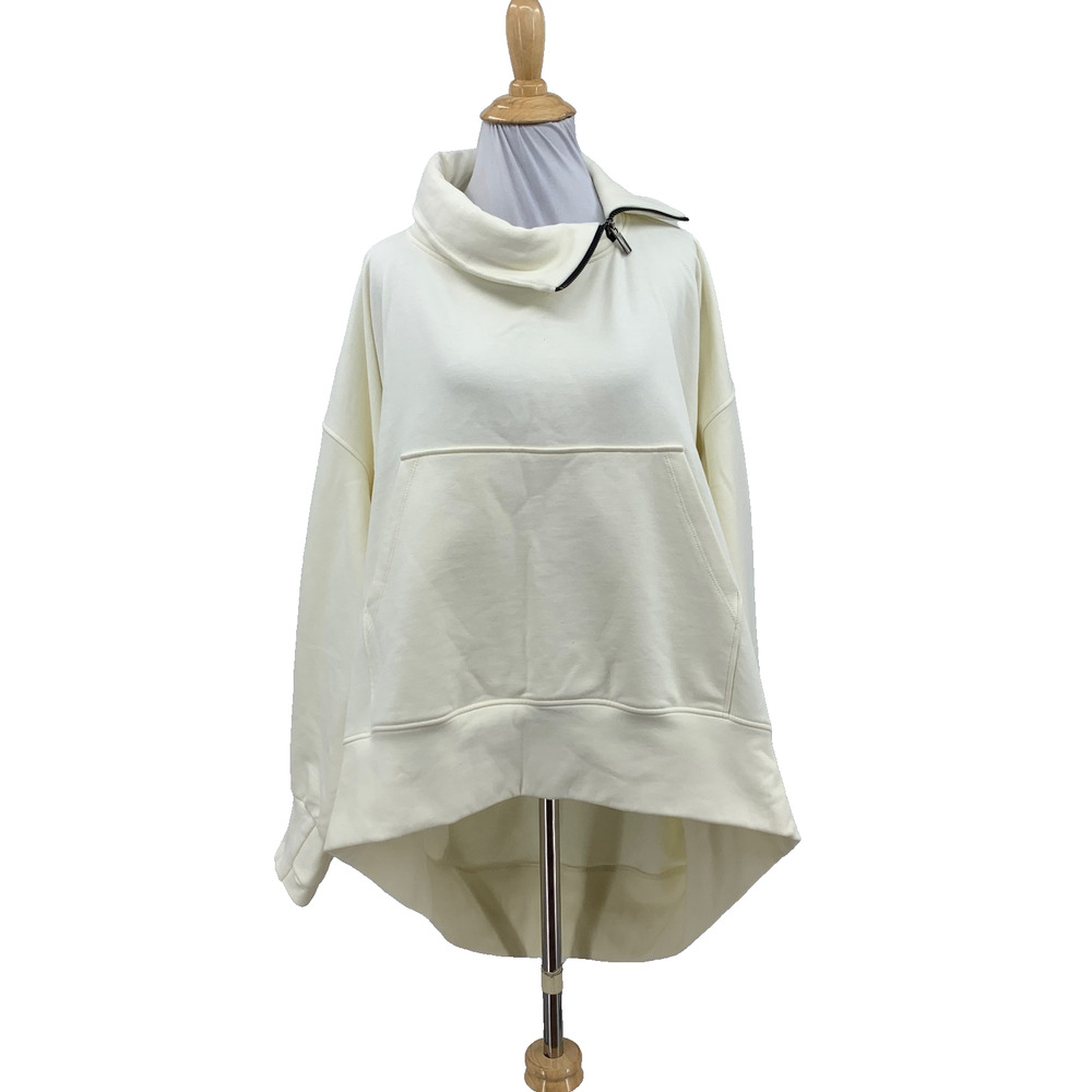 Marcella NYC Sweatshirt Womens S Small Boerum High Neck Oversized Fleece Pocket